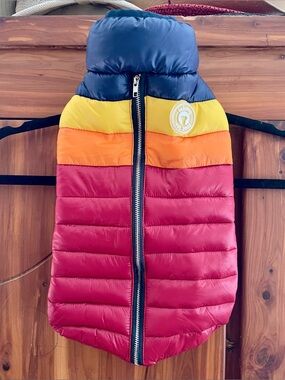 NWOT Fab Dog Colorblock Puffer Vest